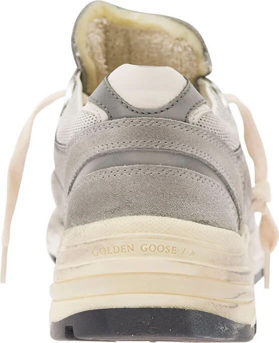 'deadstar' Grey Low Top Sneakers With Star Patch In Mixed Of Tech Materials Woman - Image 4