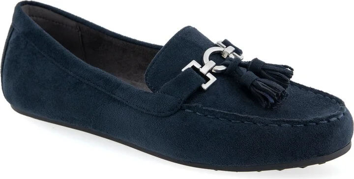 NAVY FAUX SUEDE