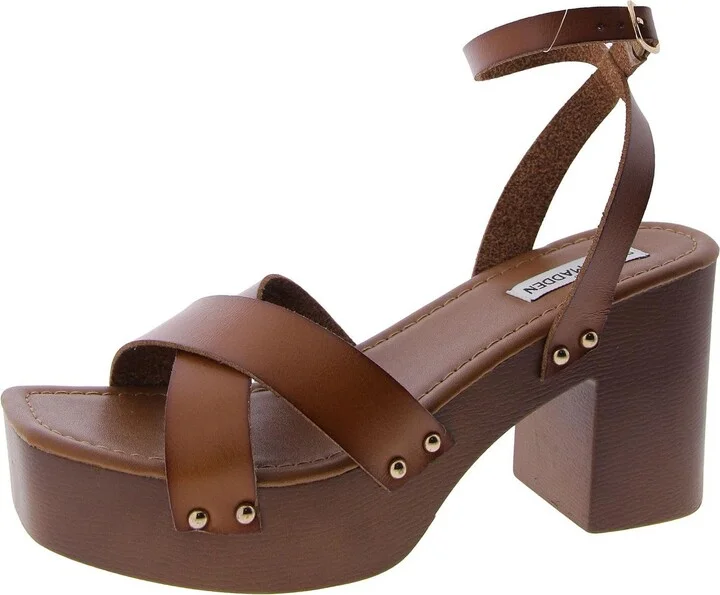 Dear Womens Faux Leather Strappy Platform Sandals