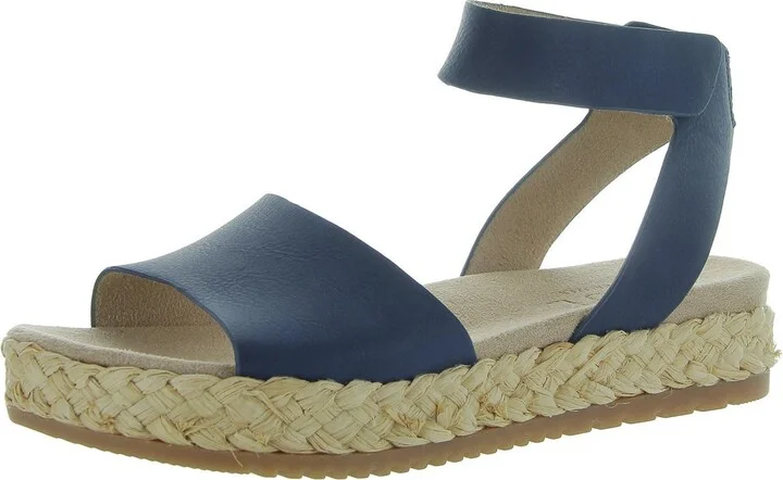 Deara Womens Faux Leather Platform Ankle Strap