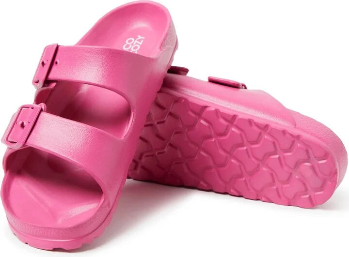 Dearfoams EcoCozy Women's Sustainable Double Buckle Sandal - Image 2