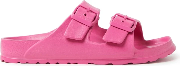 Dearfoams EcoCozy Women's Sustainable Double Buckle Sandal - Image 5