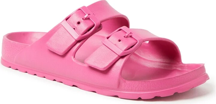 Dearfoams EcoCozy Women's Sustainable Double Buckle Sandal