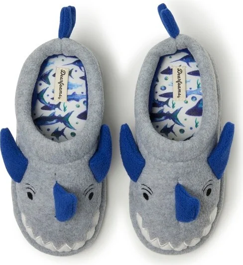 Dearfoams Kid's Peyton Animal Slip-On Clog House Slipper - Green Dinosaur Size - Image 5