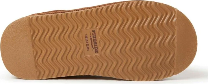 Dearfoams Little Girls Fireside by Dempsey Genuine Shearling Clog Slipper - Image 3