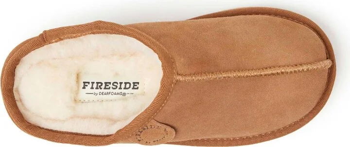 Dearfoams Little Girls Fireside by Dempsey Genuine Shearling Clog Slipper - Image 4