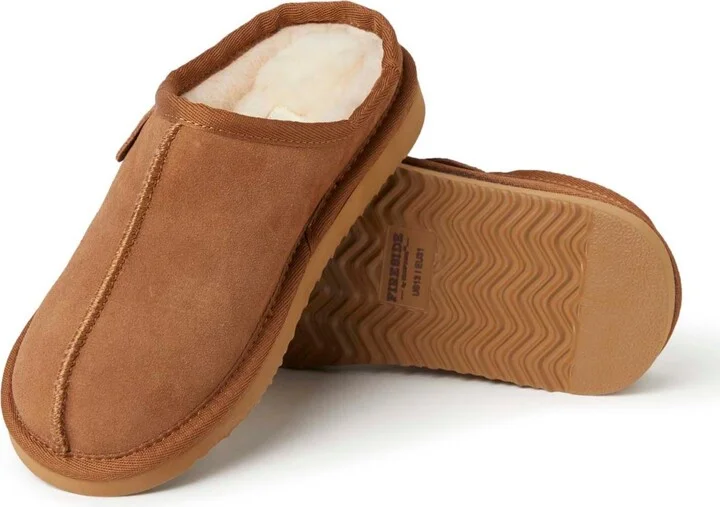 Dearfoams Little Girls Fireside by Dempsey Genuine Shearling Clog Slipper - Image 5