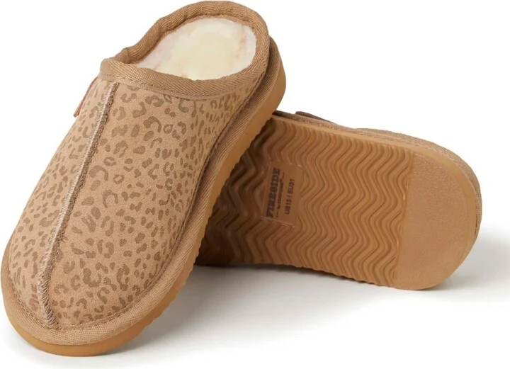 Dearfoams Little Girls Fireside by Dempsey Genuine Shearling Clog Slipper - Image 6
