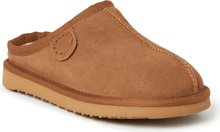 Dearfoams Little Girls Fireside by Dempsey Genuine Shearling Clog Slipper