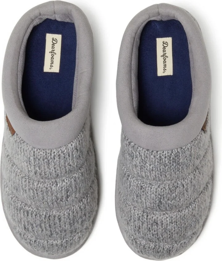 Dearfoams Men's Asher Marled Knit Clog House Slipper - Image 8