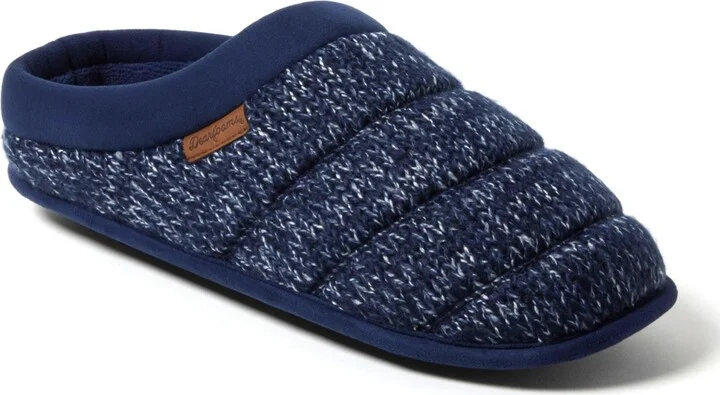 Dearfoams Men's Asher Marled Knit Clog House Slipper