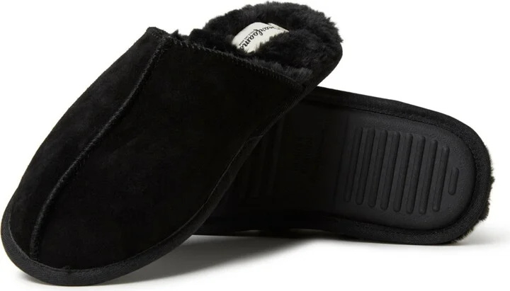 Dearfoams Men's Bradford Genuine Suede Scuff House Slipper - Image 4