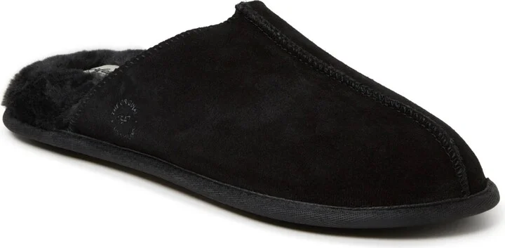 Dearfoams Men's Bradford Genuine Suede Scuff House Slipper