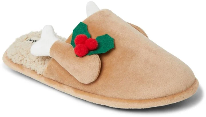Dearfoams Men's Carson Holiday Thanksgiving Turkey Scuff Slipper