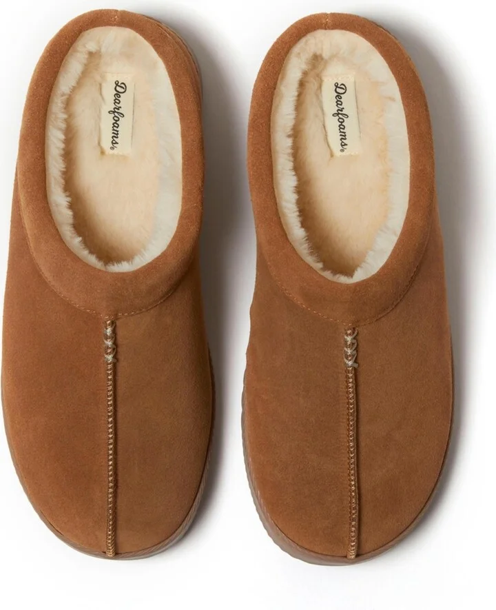Dearfoams Men's Dean Genuine Suede Clog House Shoe Slipper - Image 8