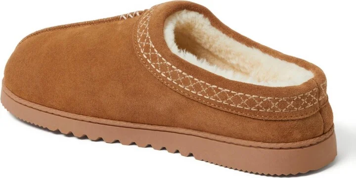 Dearfoams Men's Dean Genuine Suede Clog Slipper with Embroidery - Image 2