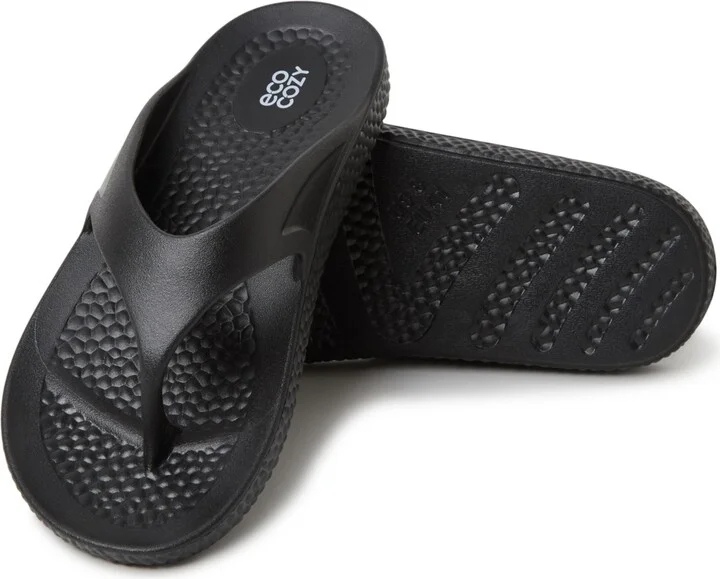 Dearfoams Men's EcoCozy Sustainable Comfort Flip Flop Thong Sandal - Image 3