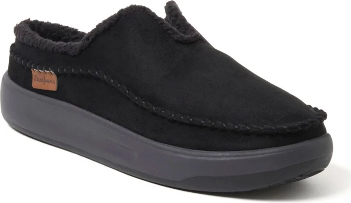 Dearfoams Men's Elm Energy Return Moccasin Toe Clog House Shoe Slipper