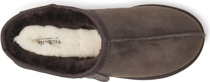 Dearfoams Men's Fireside By Grafton Genuine Shearling Clog Slipper - Image 3