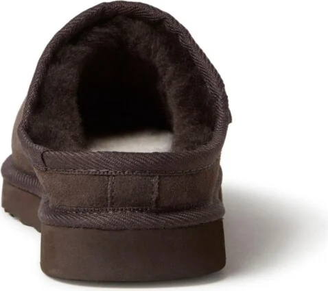 Dearfoams Men's Fireside By Grafton Genuine Shearling Clog Slipper - Image 6