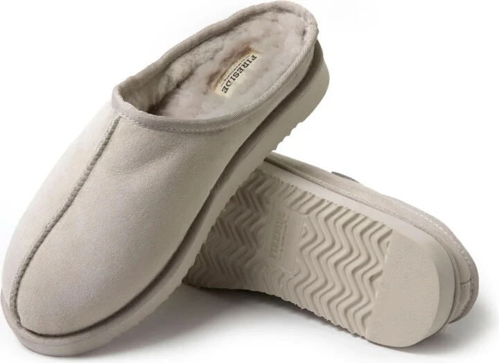 Dearfoams Men's Fireside By Grafton Genuine Shearling Clog Slipper - Image 8