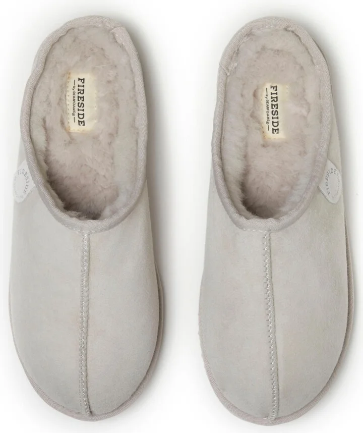 Dearfoams Men's Fireside By Grafton Genuine Shearling Clog Slipper - Image 10