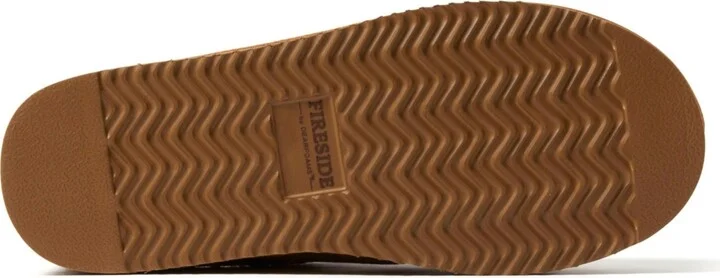 Dearfoams Men's Fireside by Grafton Genuine Shearling Clog Slipper with Taping - Image 4