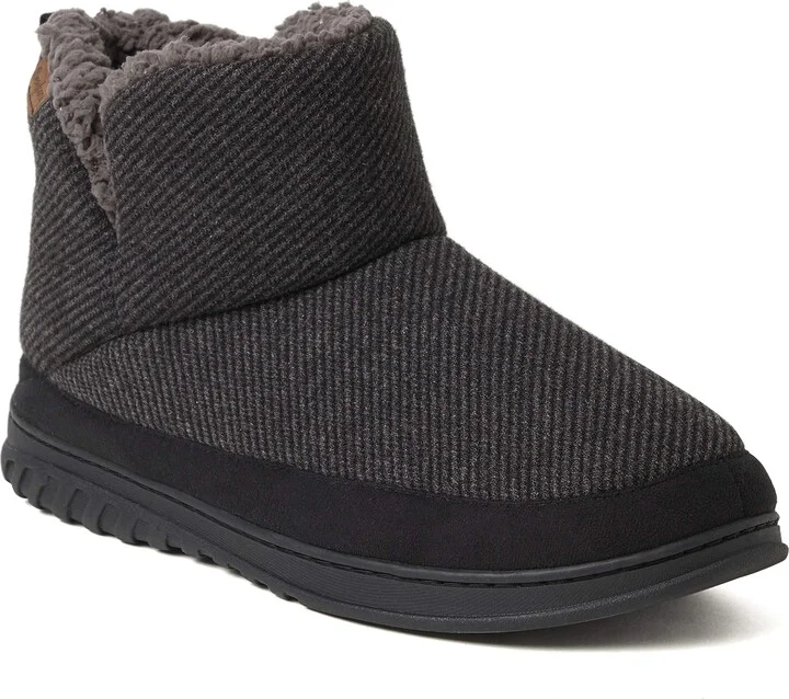 Dearfoams mens James Woven Boot Slipper