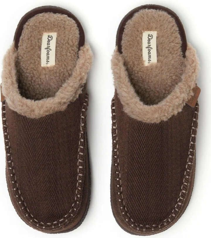 Dearfoams Men's Matthew Moccasin Toe Scuff House Slipper - Image 5