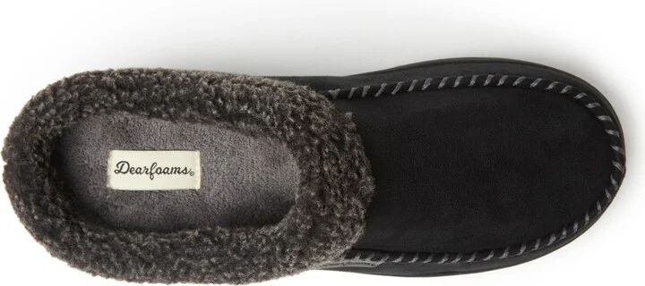 Dearfoams Men's Microsuede Moccasin Toe House Shoe Clog Slipper - Image 8