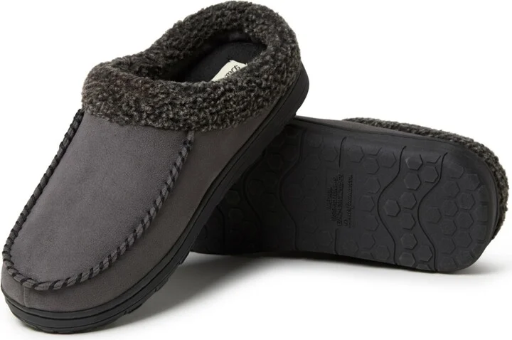 Dearfoams Men's Microsuede Moccasin Toe House Shoe Clog Slipper - Image 10