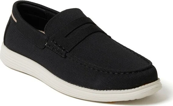 Dearfoams Men's Rollins Sport Knit Loafer - Black Size