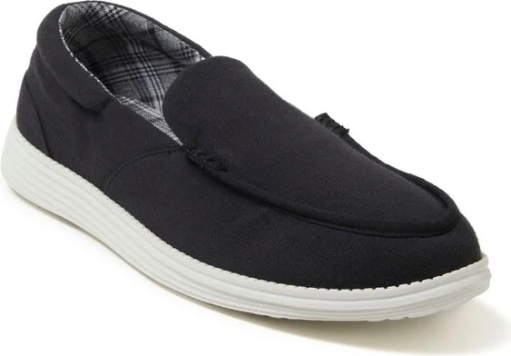 Dearfoams Men's Ronan Closed Back Slip On Loafer - Black Size