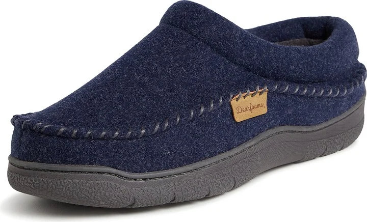 Dearfoams Men's Thompson Cozy Memory Foam Indoor Outdoor Clog House Slipper