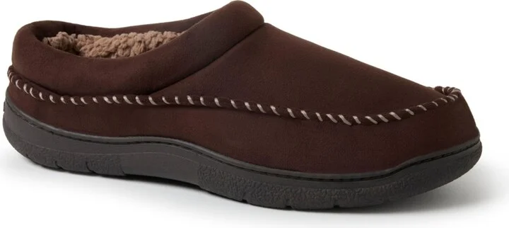 Dearfoams Men's Thompson Moccasin Toe Clog House Shoe Slipper
