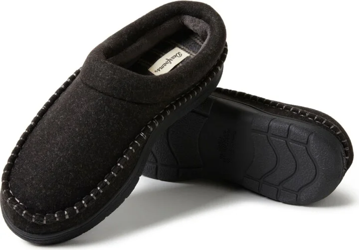 Dearfoams Men's Thompson Wool Blend Clog Slipper - Image 3