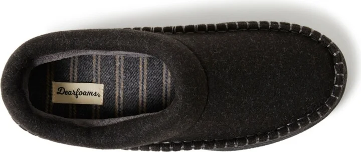 Dearfoams Men's Thompson Wool Blend Clog Slipper - Image 6