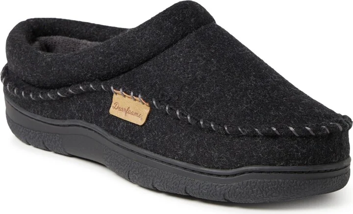 Dearfoams Men's Thompson Wool Blend Clog Slipper