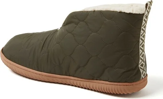 Dearfoams Men's Warm Up Bootie House Shoe Boot Sipper - Pavement Size L - Image 3