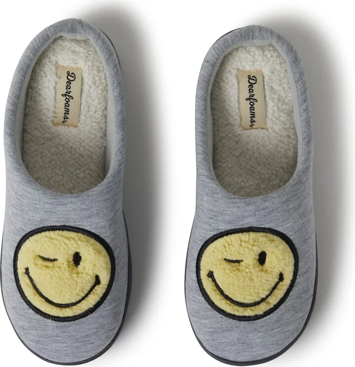 Dearfoams Smile Icon Retro Preppy Men's & Women's Slipper