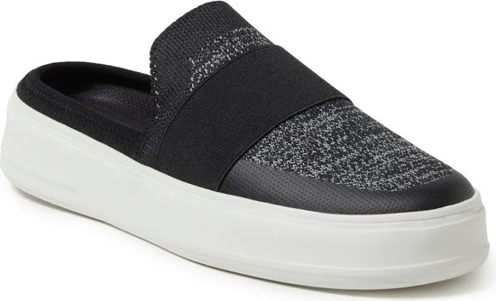 Dearfoams Women's Callie Sport Foam Slip-On Clog Sneaker - Black Size