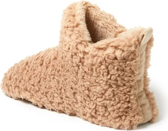 Dearfoams Women's Chesea Shaggy Pie Bootie Fuzzy House Sipper - Latte Size L - Image 2