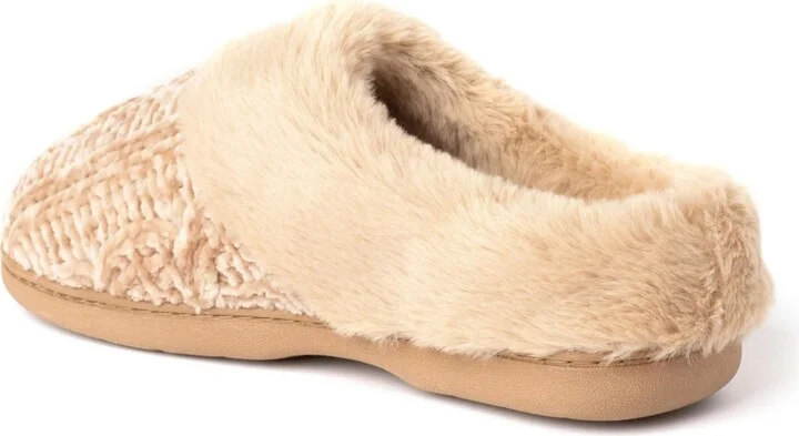 Dearfoams Womens Claire Cable Knit Chenille Clog House Shoe Slipper - Image 7