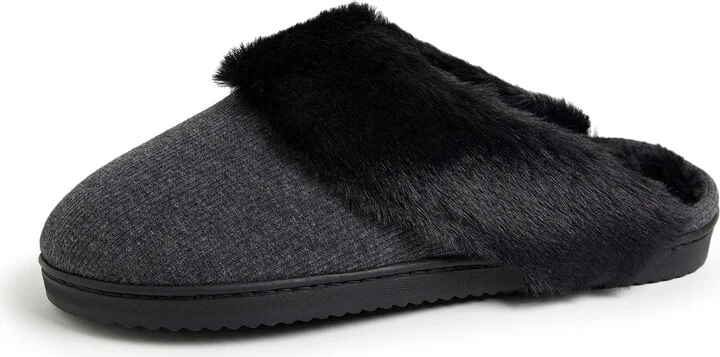 Dearfoams Women's Dahlia Rib Knit Scuff Slipper