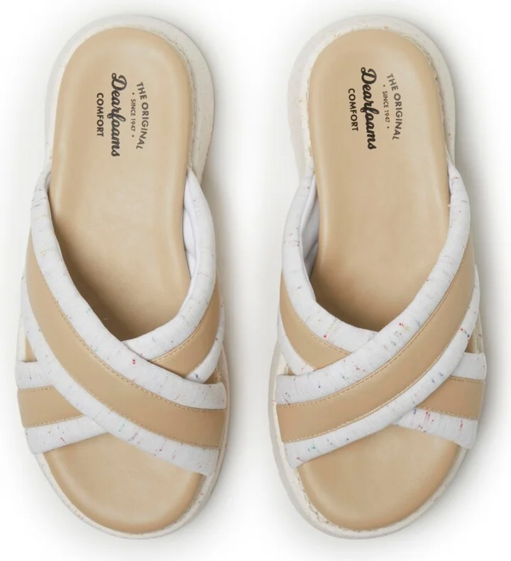 Dearfoams Women's Daisy Cross Strap Platform Sandal - Image 9