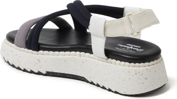 Dearfoams Women's Daylen Adjustable Strap Platform Sandal - Black Size - Image 2
