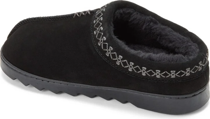 Dearfoams Women's Doreen Genuine Suede Clog Slipper With Embroidery - Image 6