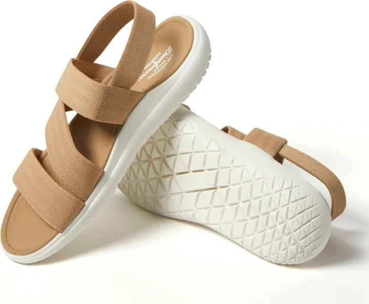 Dearfoams Women's Emilia Elastic Gore Strappy Sandal - Image 10