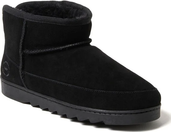 Dearfoams Women's Gretchen Genuine Suede Mini Bootie - Chestnut Size