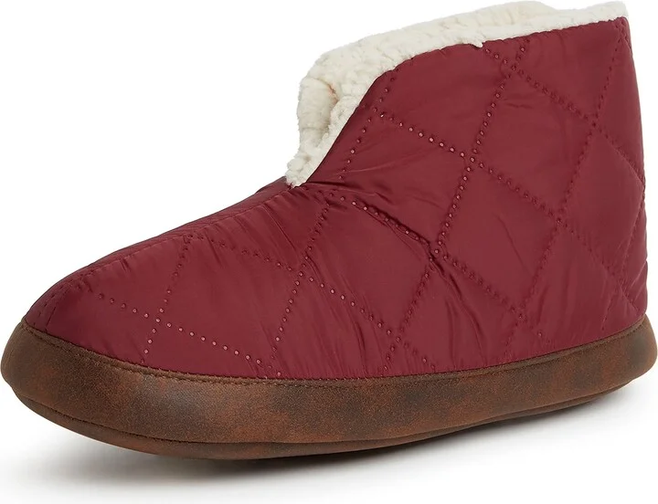 Dearfoams Women's Heritage Warm Up Bootie Slipper